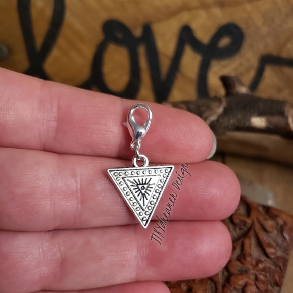 5/$25 Egyptian Silver Eye of Providence Charm for Bracelet~Journal~Zipper~Occult - Picture 5 of 9